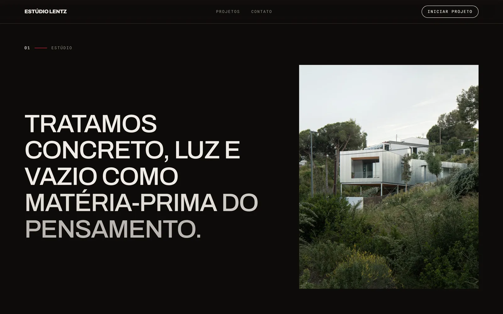 Estúdio Lentz — tela 4 do site