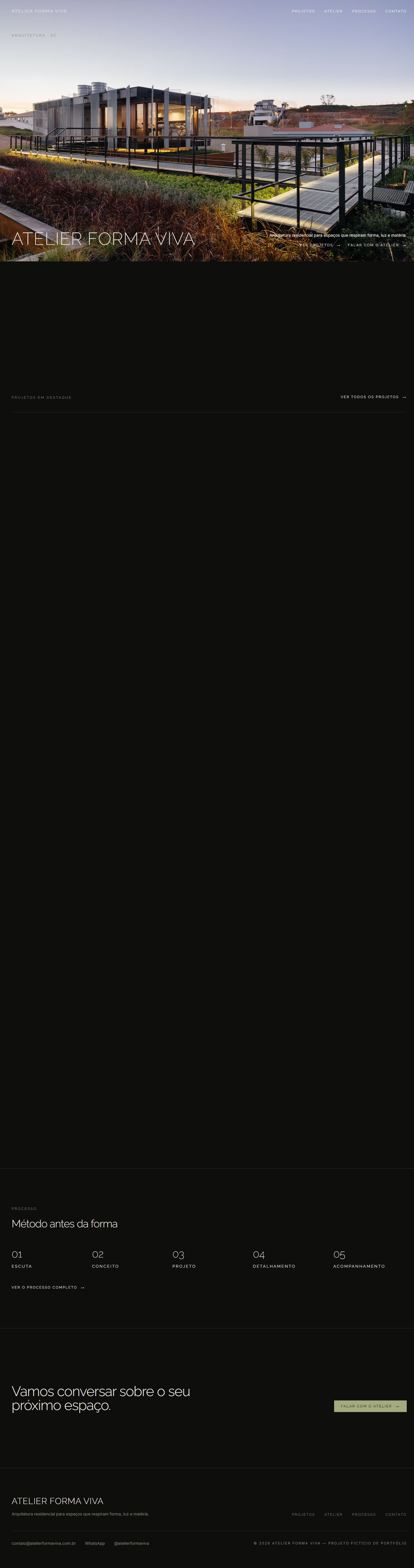 Atelier Forma Viva — site desktop