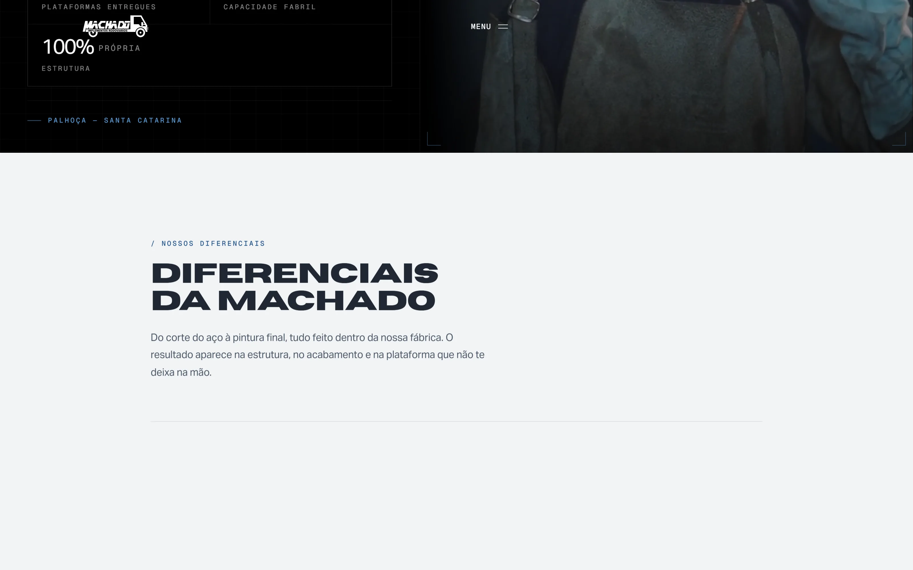 Machado Plataformas — tela 7 do site