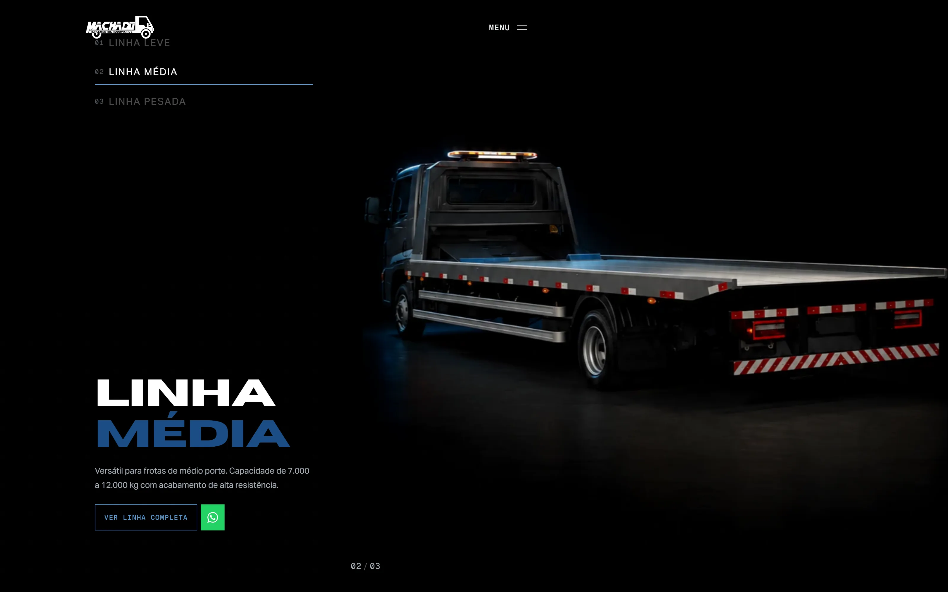 Machado Plataformas — tela 8 do site
