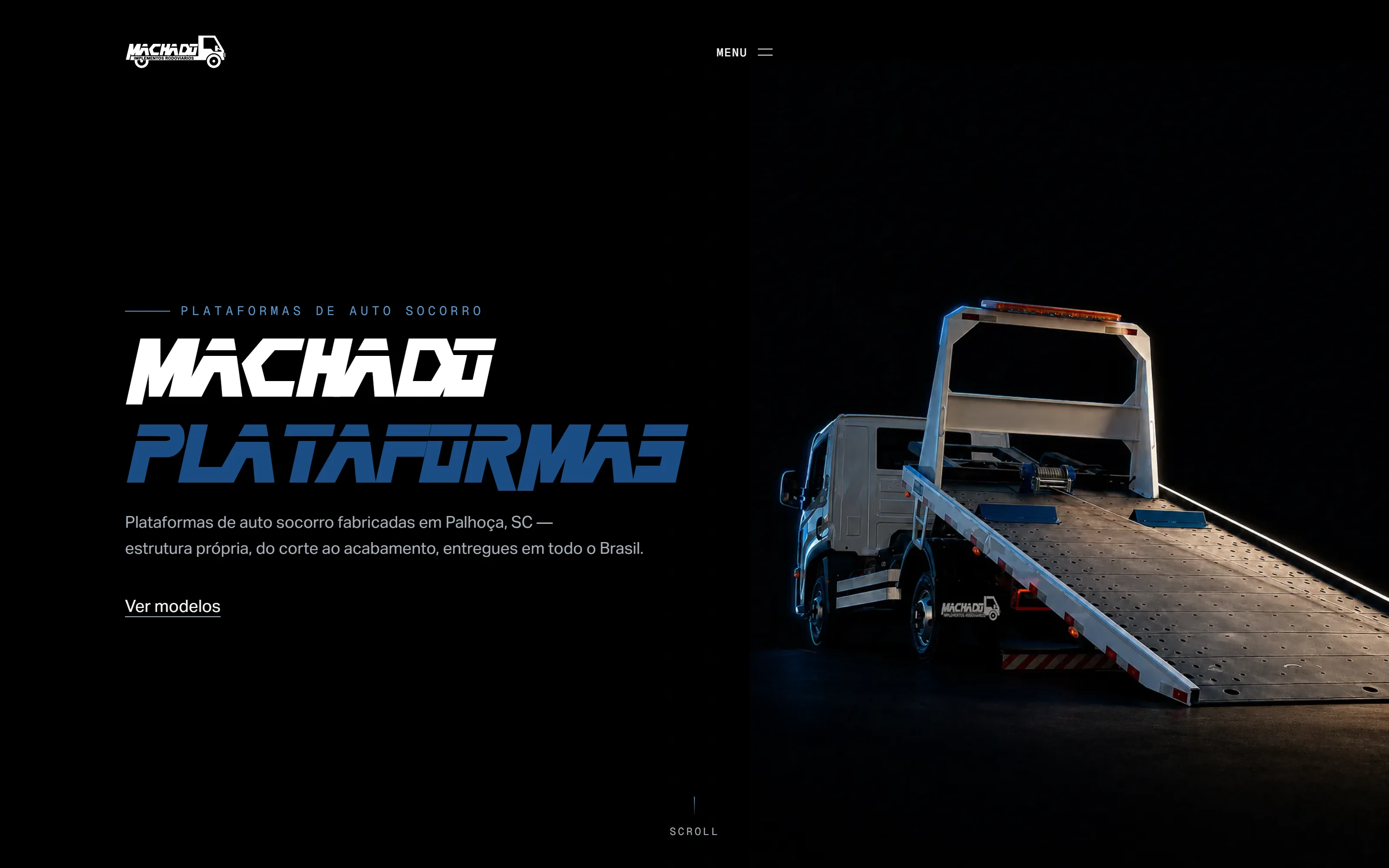 Machado Plataformas — tela 1 do site