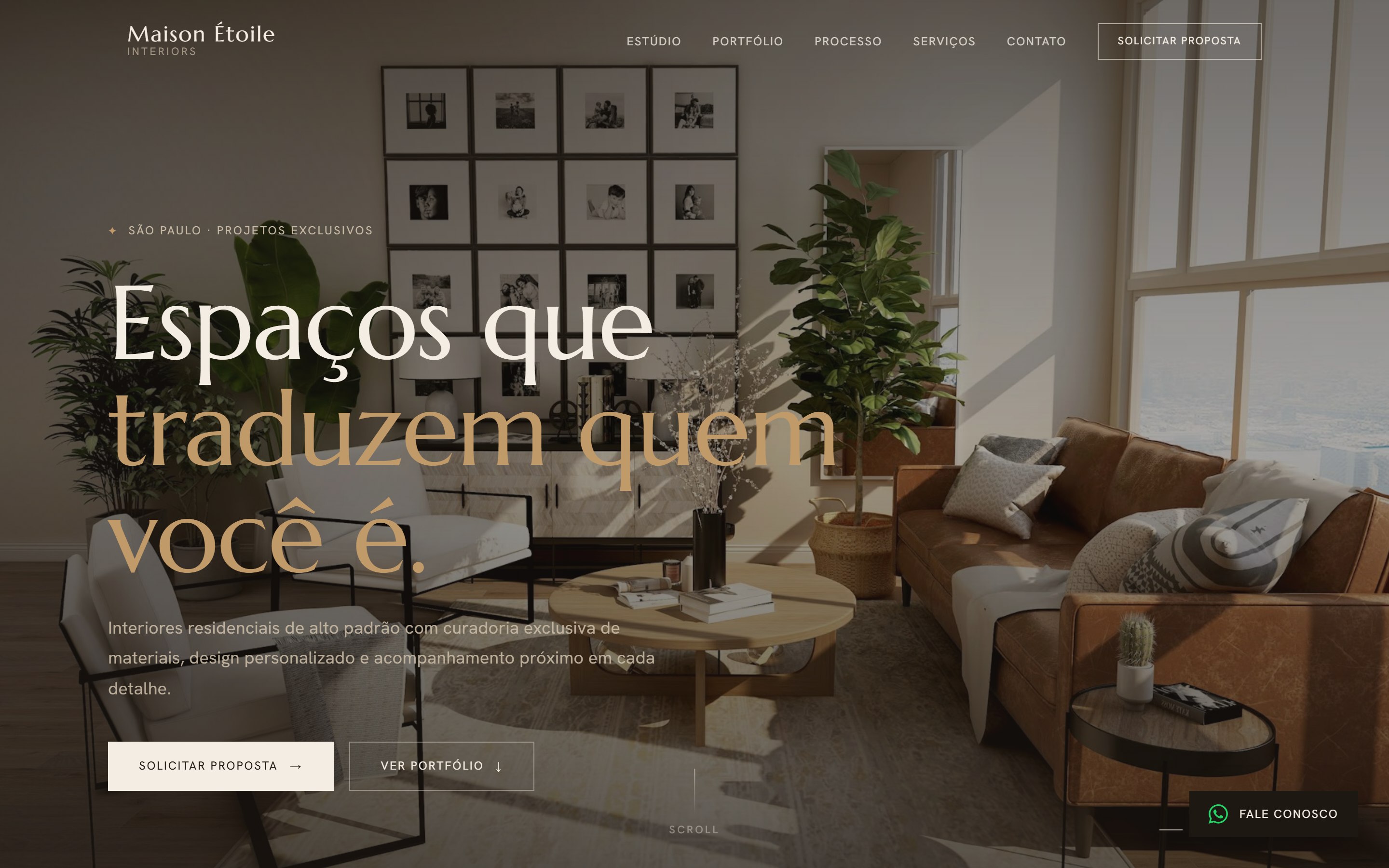 Maison Étoile Interiors — tela 1 do site