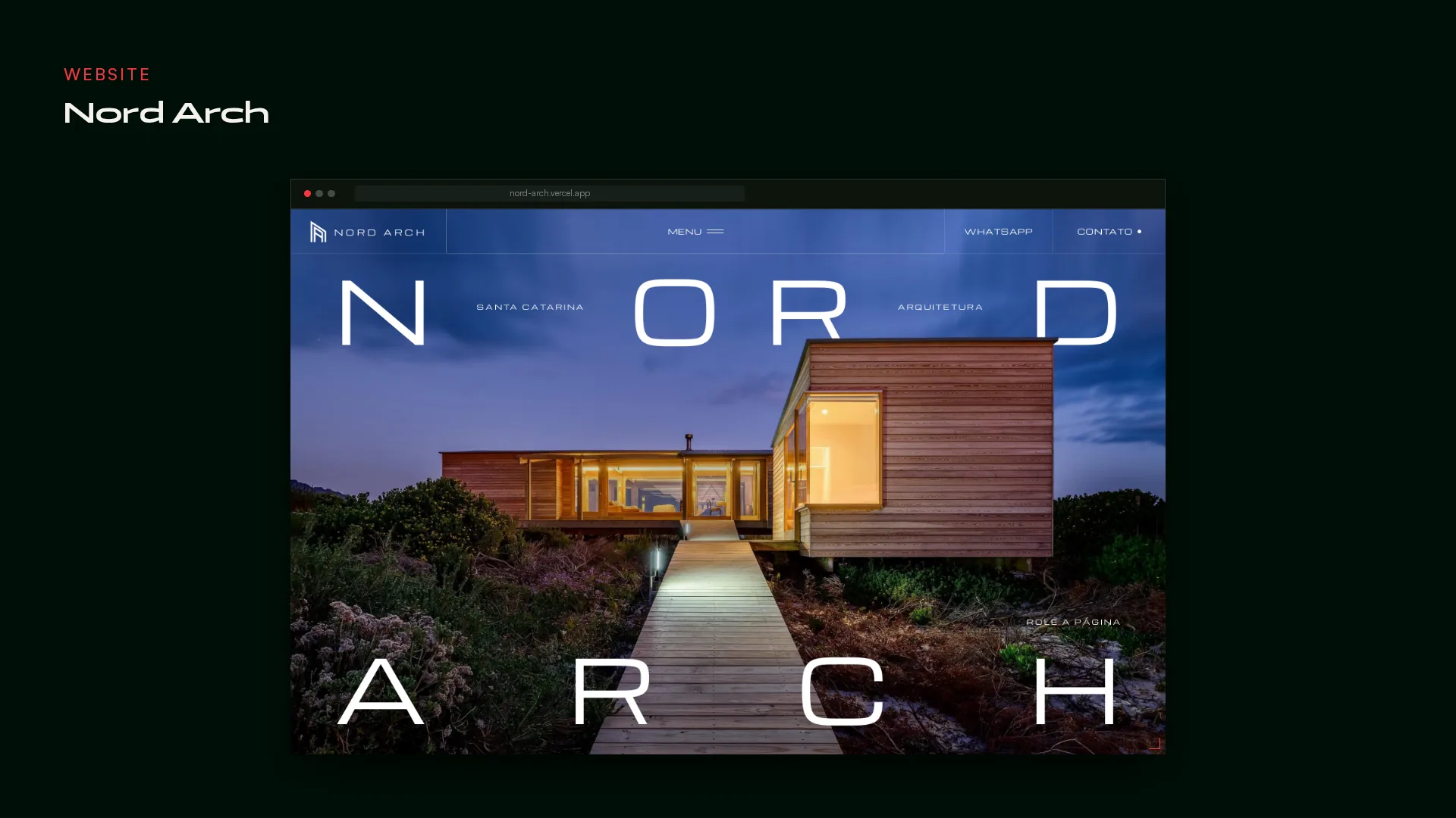 Nord Arch — tela 1 do site