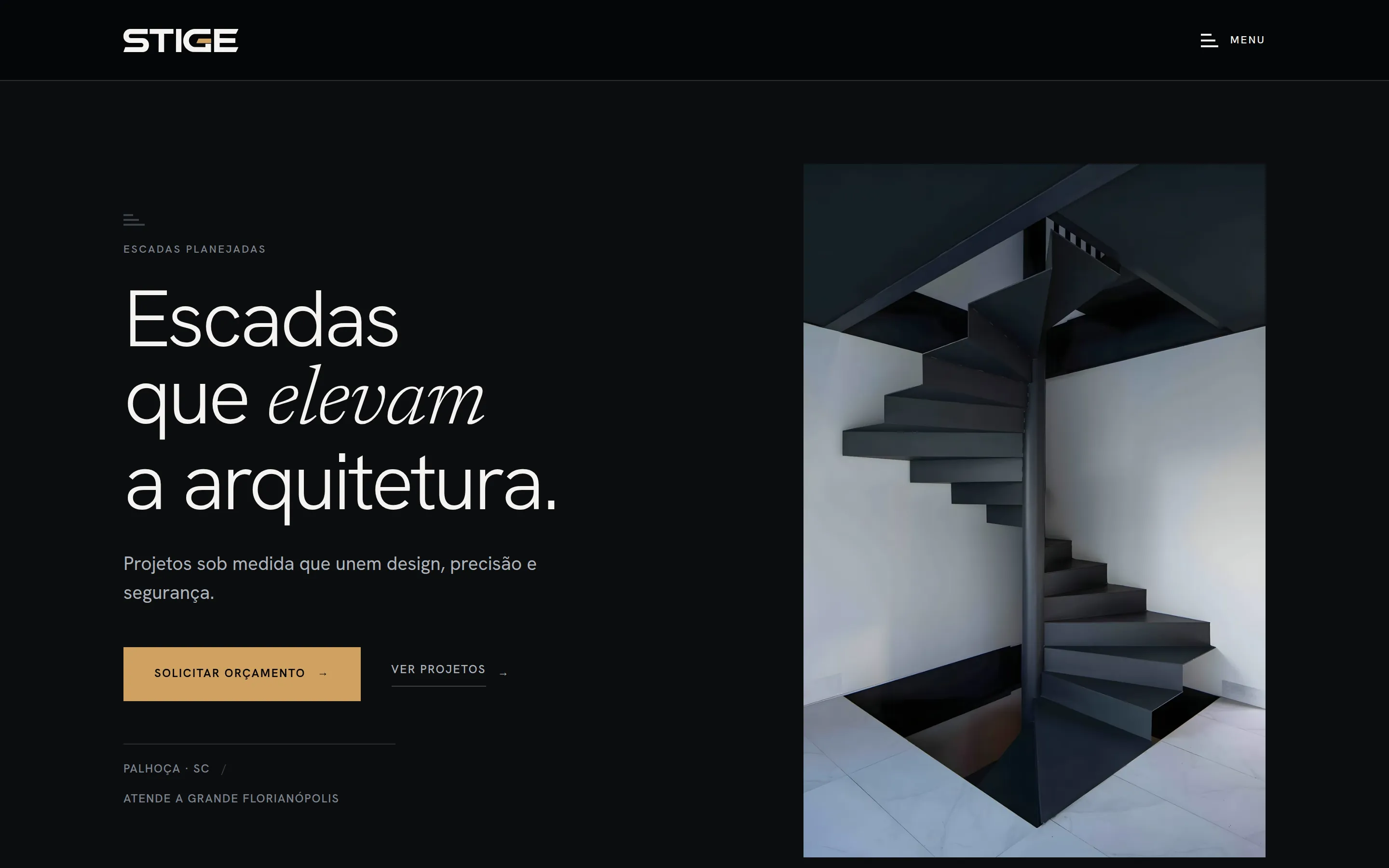 Stige — tela 1 do site