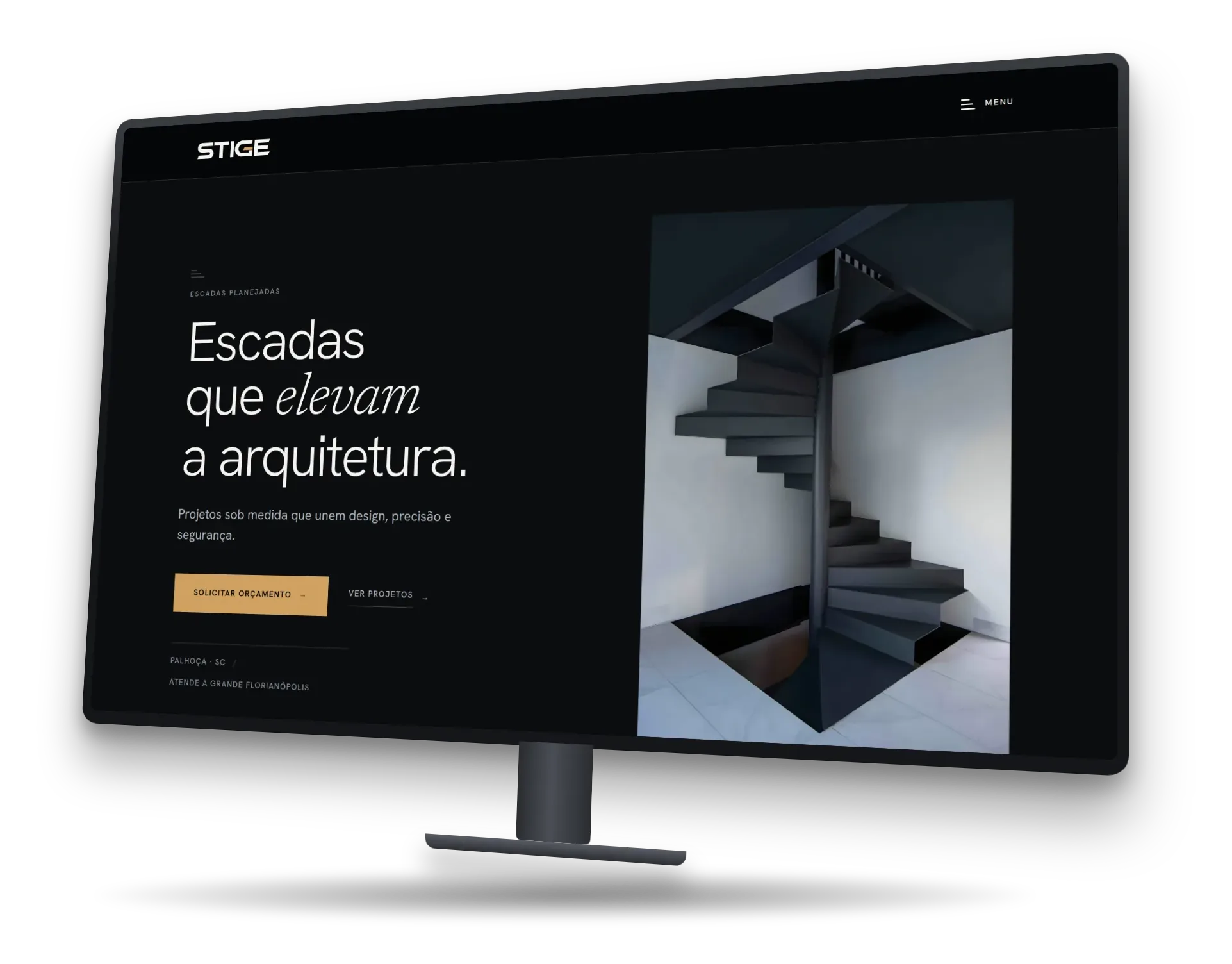 Stige — mockup 3D desktop