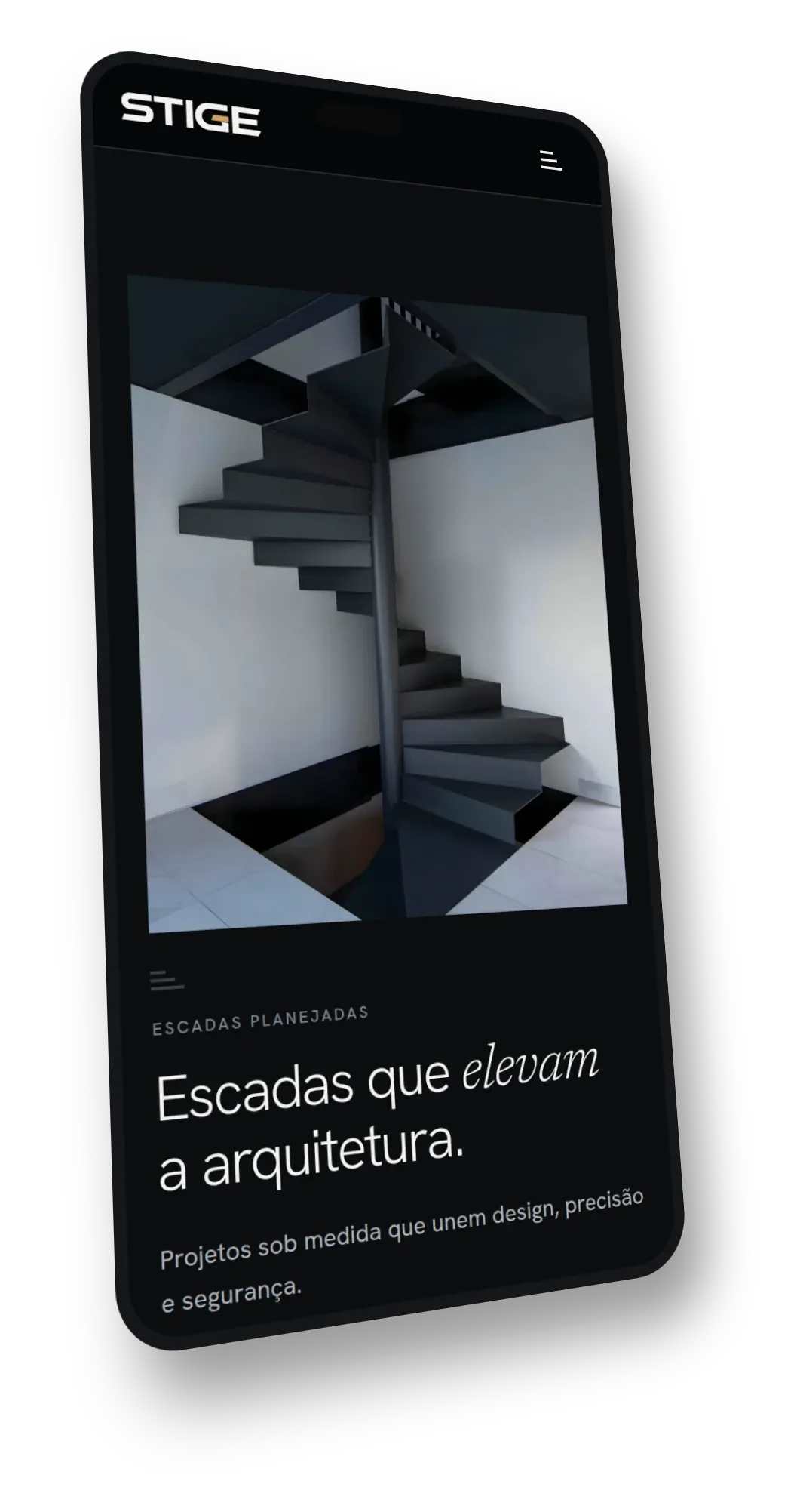 Stige — mockup 3D mobile